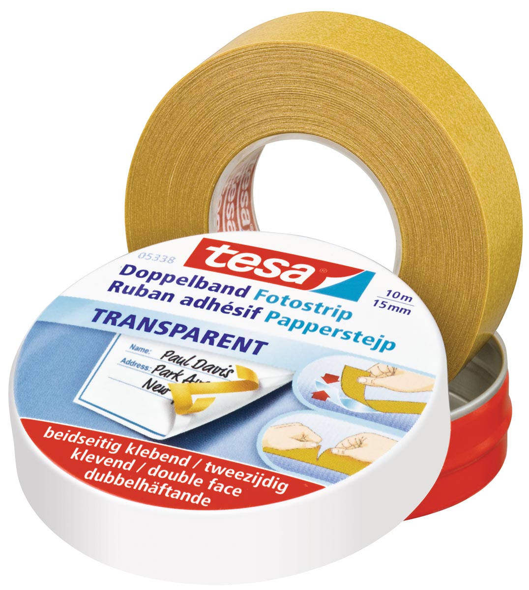 Tesa knutseltape Fotostrip, dubbelzijdige, ft 15 mm x 10 m