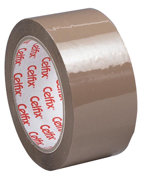 Celfix verpakkingsplakband ft 50 mm x 66 m, PP, bruin