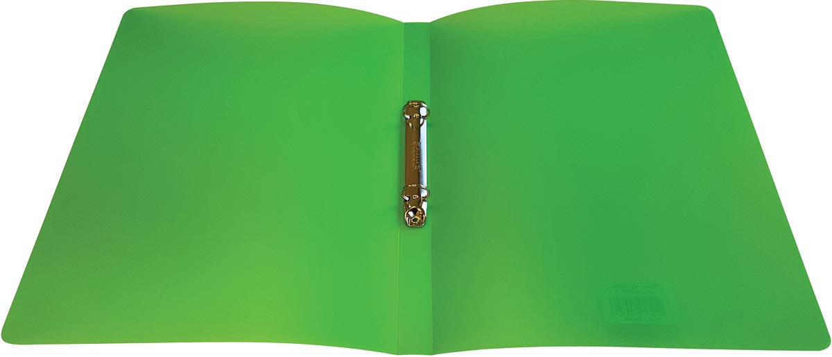Alpha ringmap, voor ft A4, uit PP, 2 ringen van 16 mm, transparant groen - Afbeelding 2