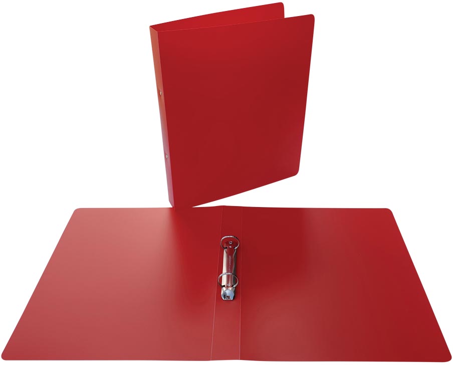 Alpha ringmap, voor ft A4, uit PP, 2 ringen van 25 mm, rood - Afbeelding 2