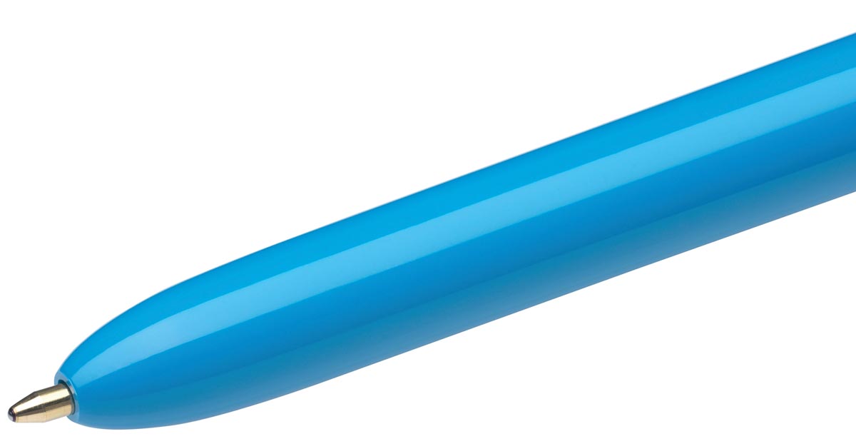 Bic 4 Colours Original 4-kleurenbalpen, 0,32 mm, klassieke inktkleuren, lichaam blauw - Afbeelding 2