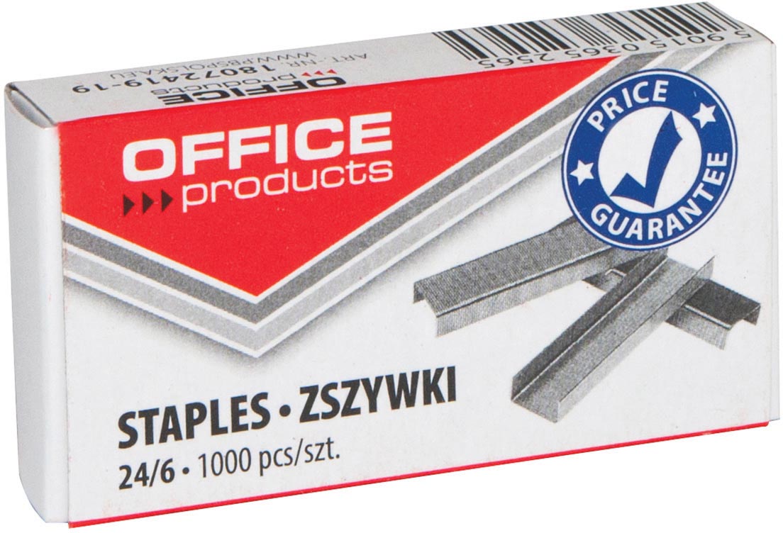 OFFICE products nietjes 24-6,  doos van 1000 stuks