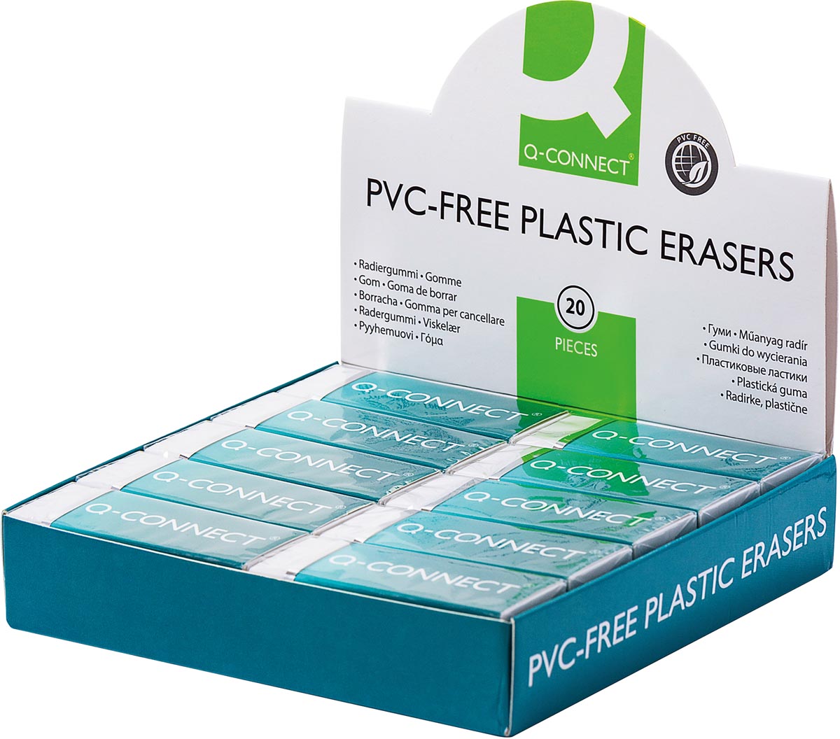 Q-CONNECT gum, PVC vrij, wit - Afbeelding 2