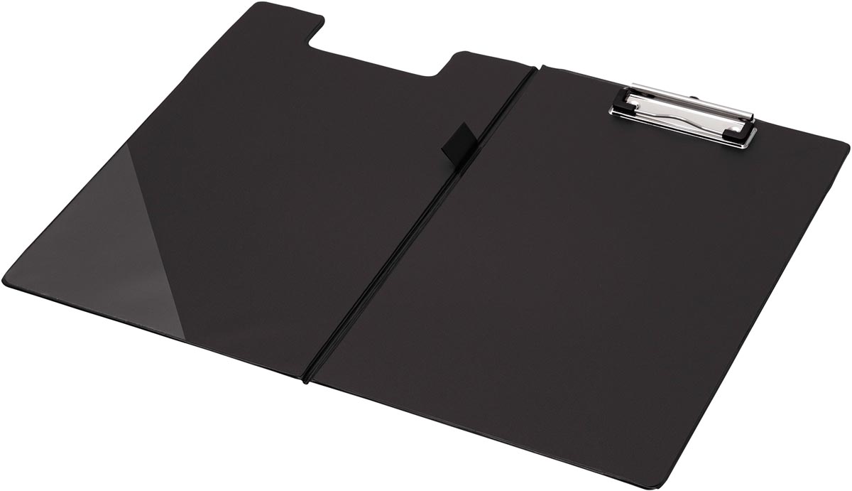 Q-CONNECT klemplaat, PP, ft A4, dubbel, zwart
