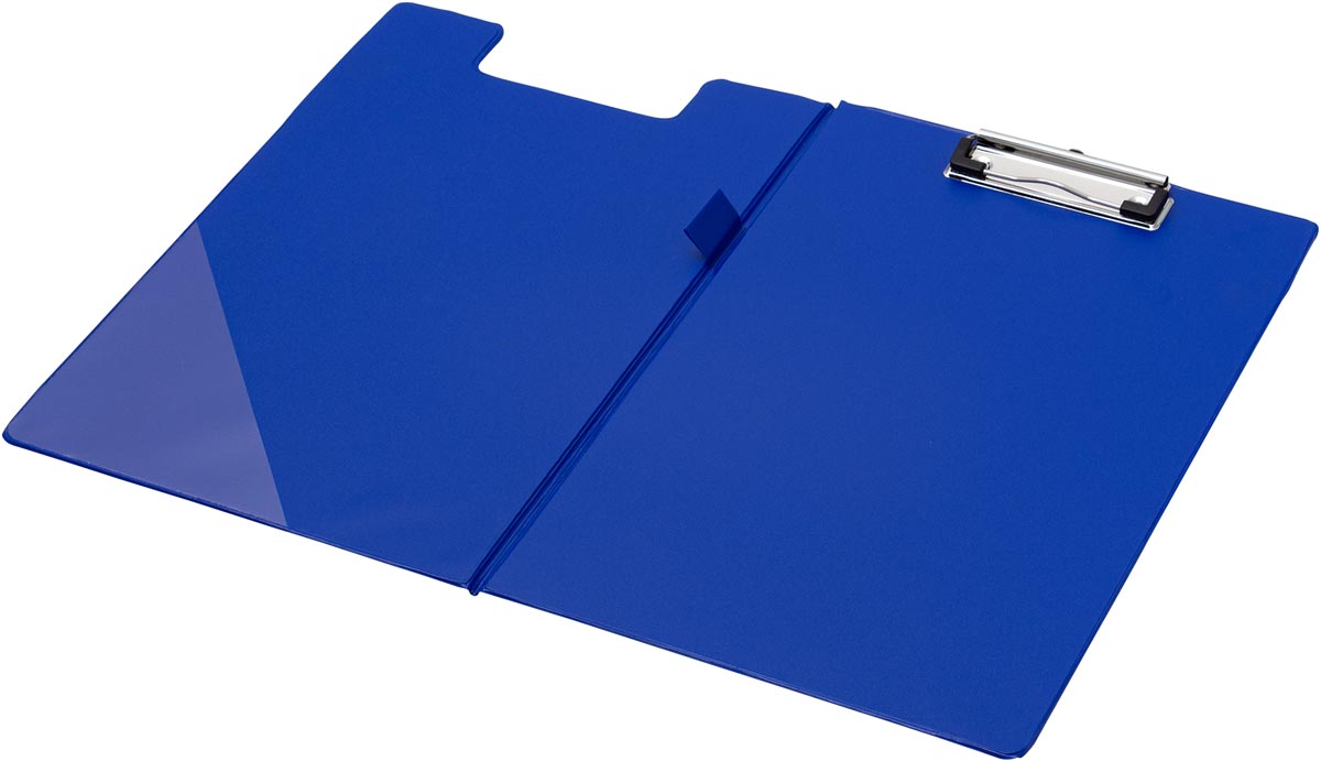 Q-CONNECT klemplaat, PP, ft A4, dubbel, blauw