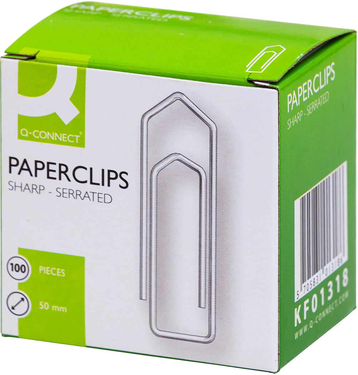Q-CONNECT papierklemmen, 50 mm, doos van 100 stuks