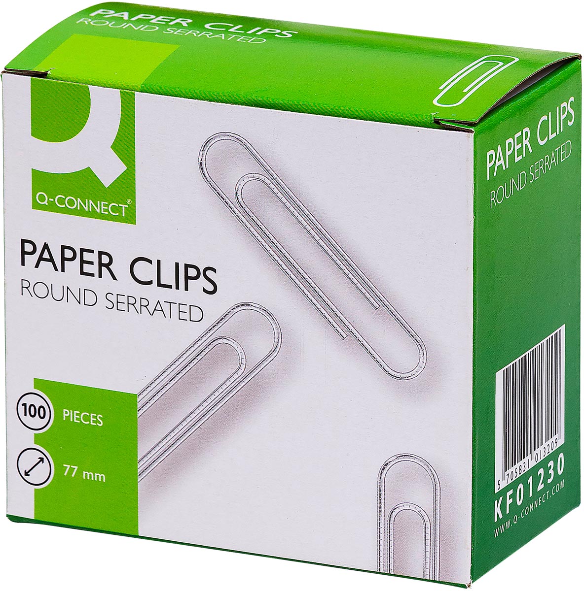 Q-CONNECT papierklemmen, 77 mm, doos van 100 stuks