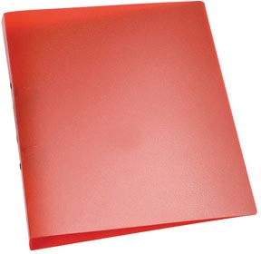 Q-CONNECT ringmap, PP, 2 ringen, 25 mm, transparant rood - Afbeelding 3