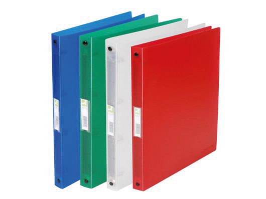 Q-CONNECT ringmap, PP, 2 ringen, 16 mm, transparant geassorteerde kleuren - Afbeelding 2