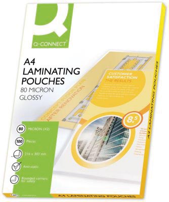 Q-CONNECT lamineeretui A4 2x 80 micron 100 stuks - Afbeelding 2