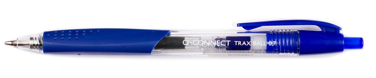 Q-CONNECT balpen, met grip, medium punt, blauw