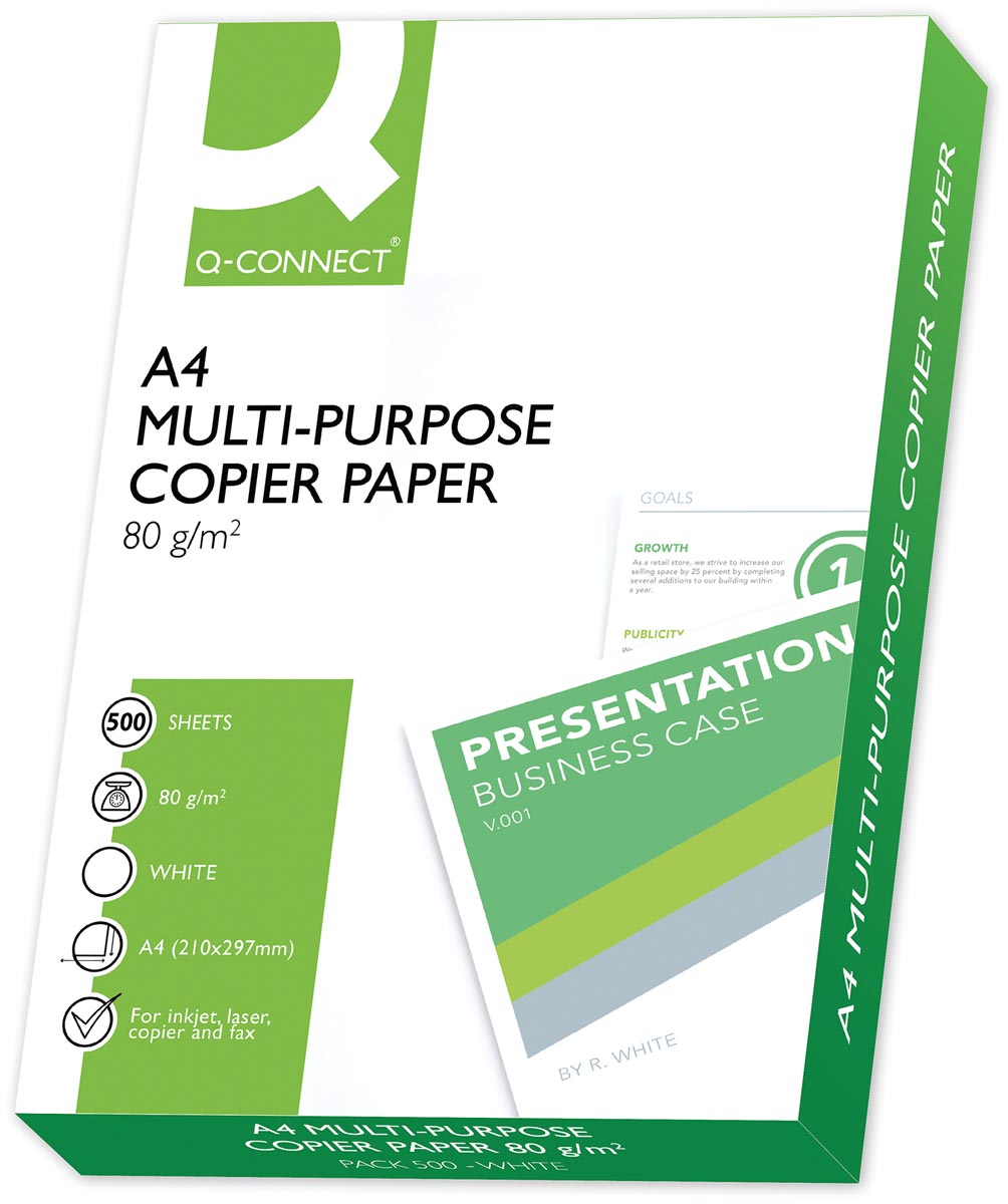 Q-CONNECT kopieerpapier, ft A4, 80 g, pallet (200 riemen/pallet)