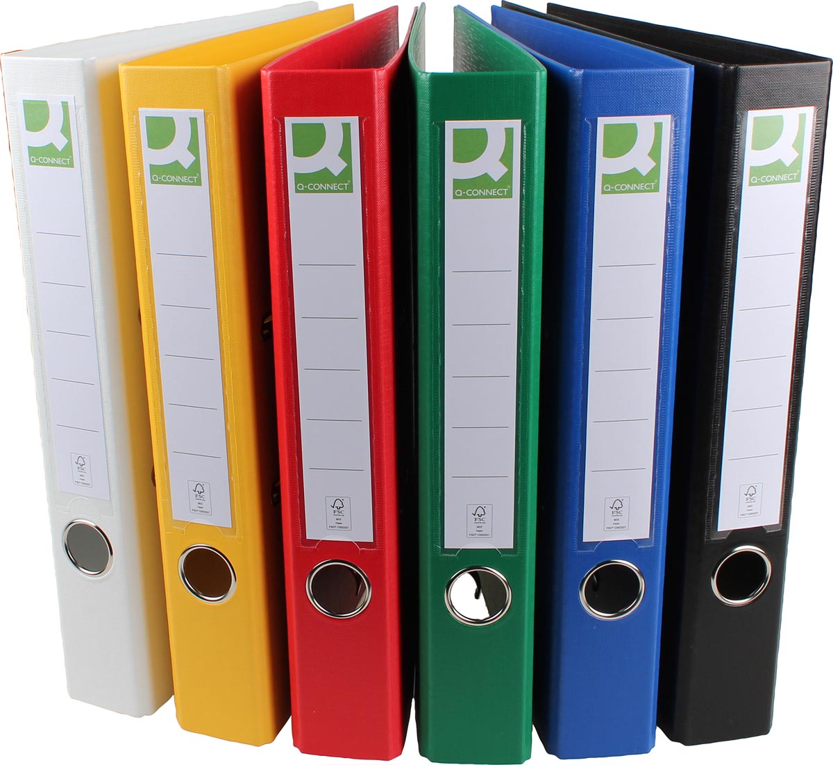 Q-CONNECT ordner, voor ft A4, volledig uit PP, rug van 5 cm, geassorteerde kleuren