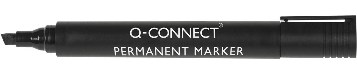 Q-CONNECT permanente marker, 1,2 / 5 mm, schuine punt, zwart