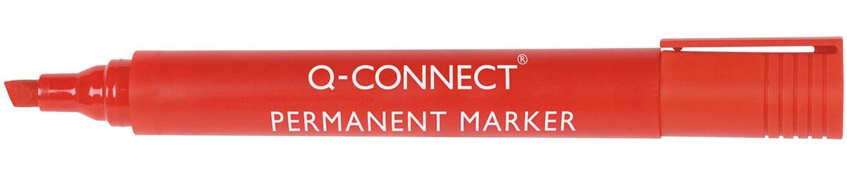 Q-CONNECT permanente marker, 2-5 mm, schuine punt, rood