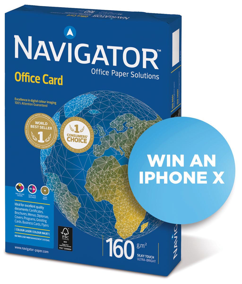 Navigator Office Card presentatiepapier ft A4, 160 g, pak van 250 vel - Afbeelding 4