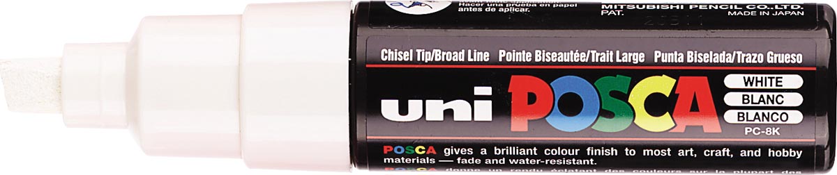 Uni POSCA paintmarker PC-8K, 8 mm, wit