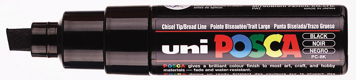Uni POSCA paintmarker PC-8K, 8 mm, zwart