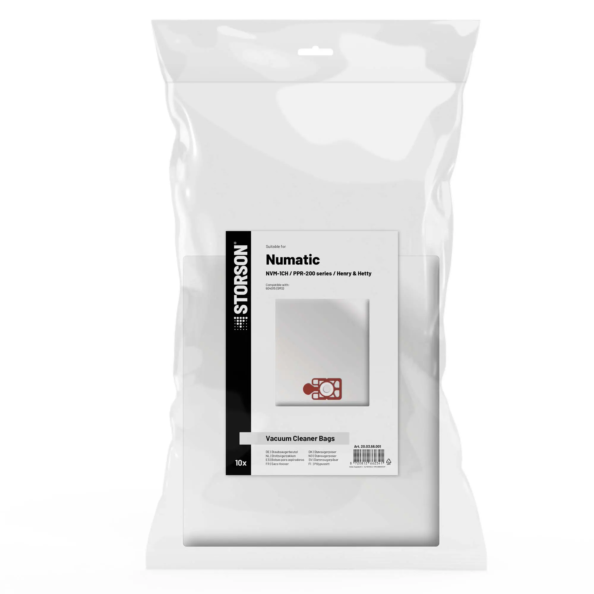STORSON Stofzuigerzakken geschikt voor Numatic NVM 1CH Henry/James