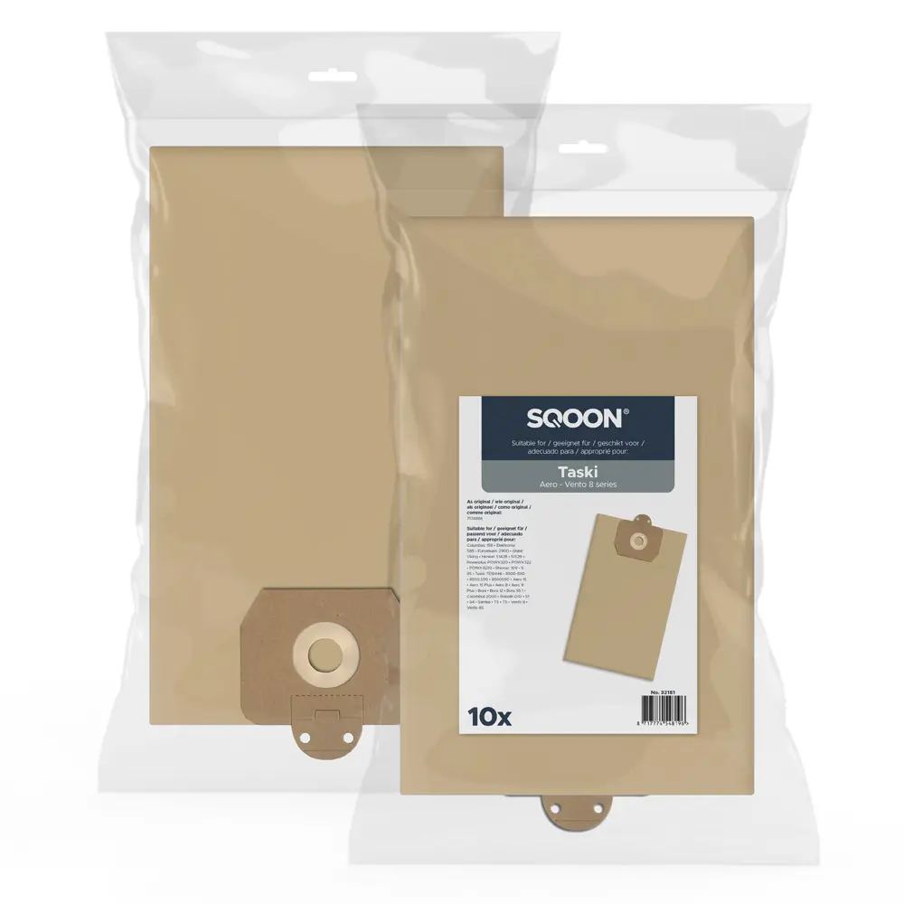 SQOON Stofzuigerzakken geschikt voor Taski Aero – Vento 8 series