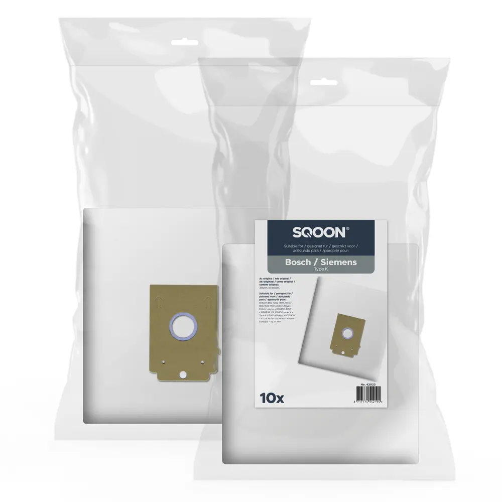 SQOON Stofzuigerzakken geschikt voor Bosch / Siemens Type K