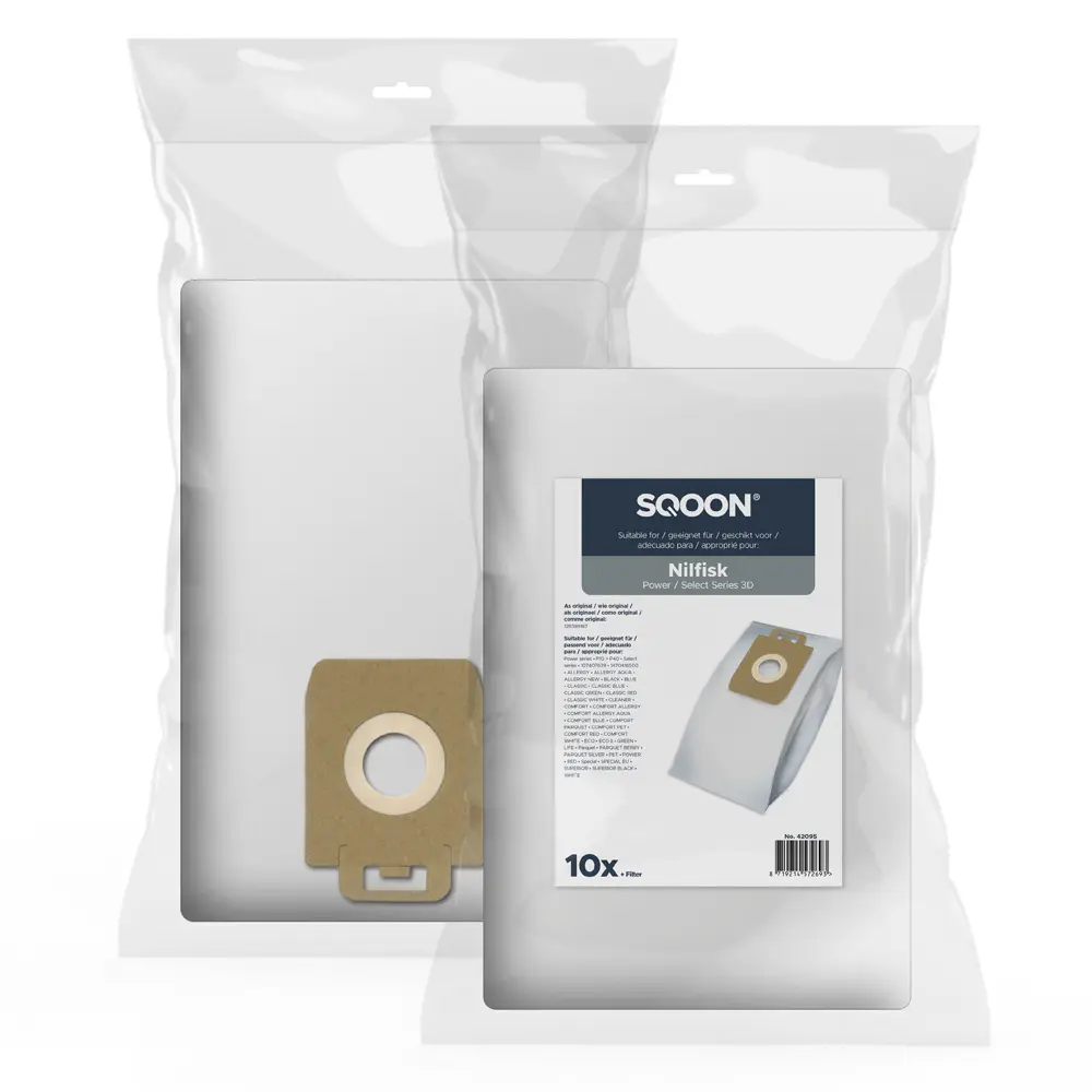 SQOON Stofzuigerzakken geschikt voor Nilfisk Power/Select Series 3-D