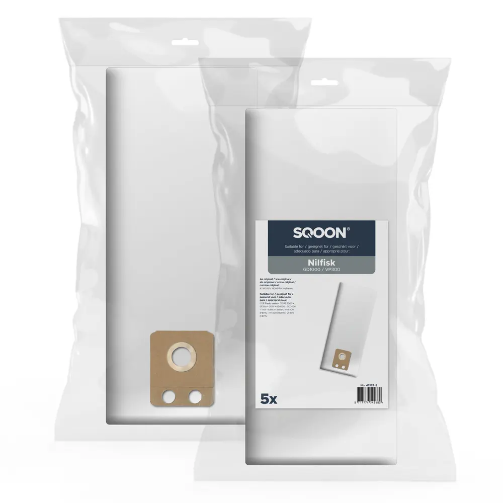 SQOON Stofzuigerzakken geschikt voor Nilfisk GD1000 / VP300 / VP400