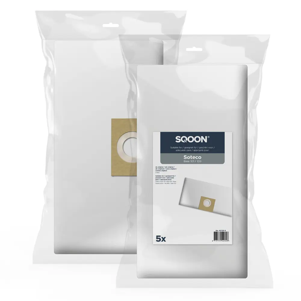 SQOON Stofzuigerzakken geschikt voor Soteco 07882