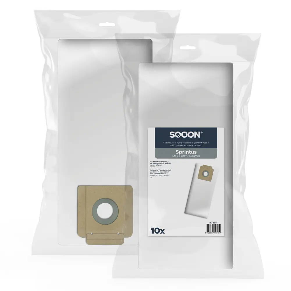 SQOON Stofzuigerzakken geschikt voor Sprintus Era / Maximus / T11 / Floory