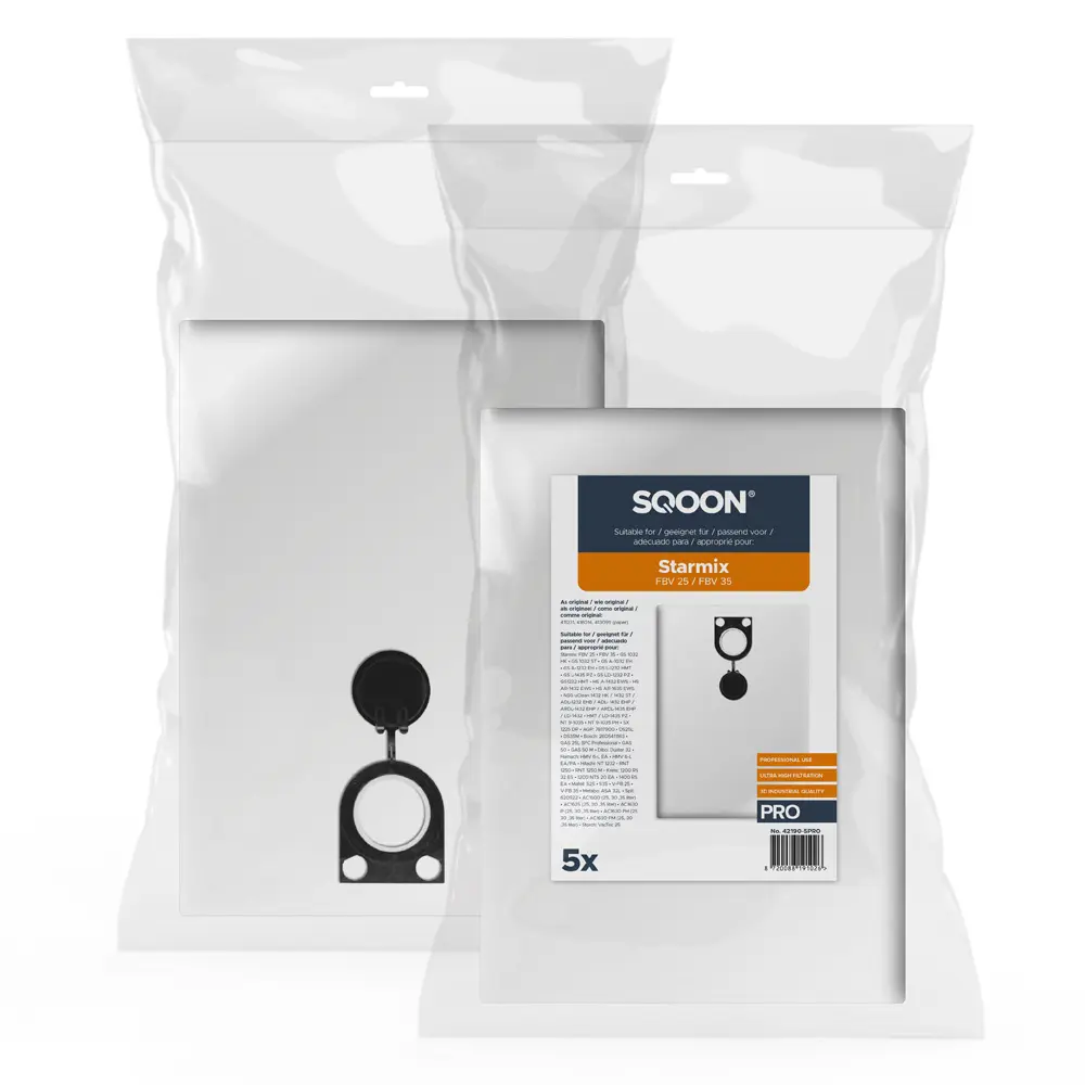 SQOON Stofzuigerzakken geschikt voor Starmix FBV 25/35 PRO