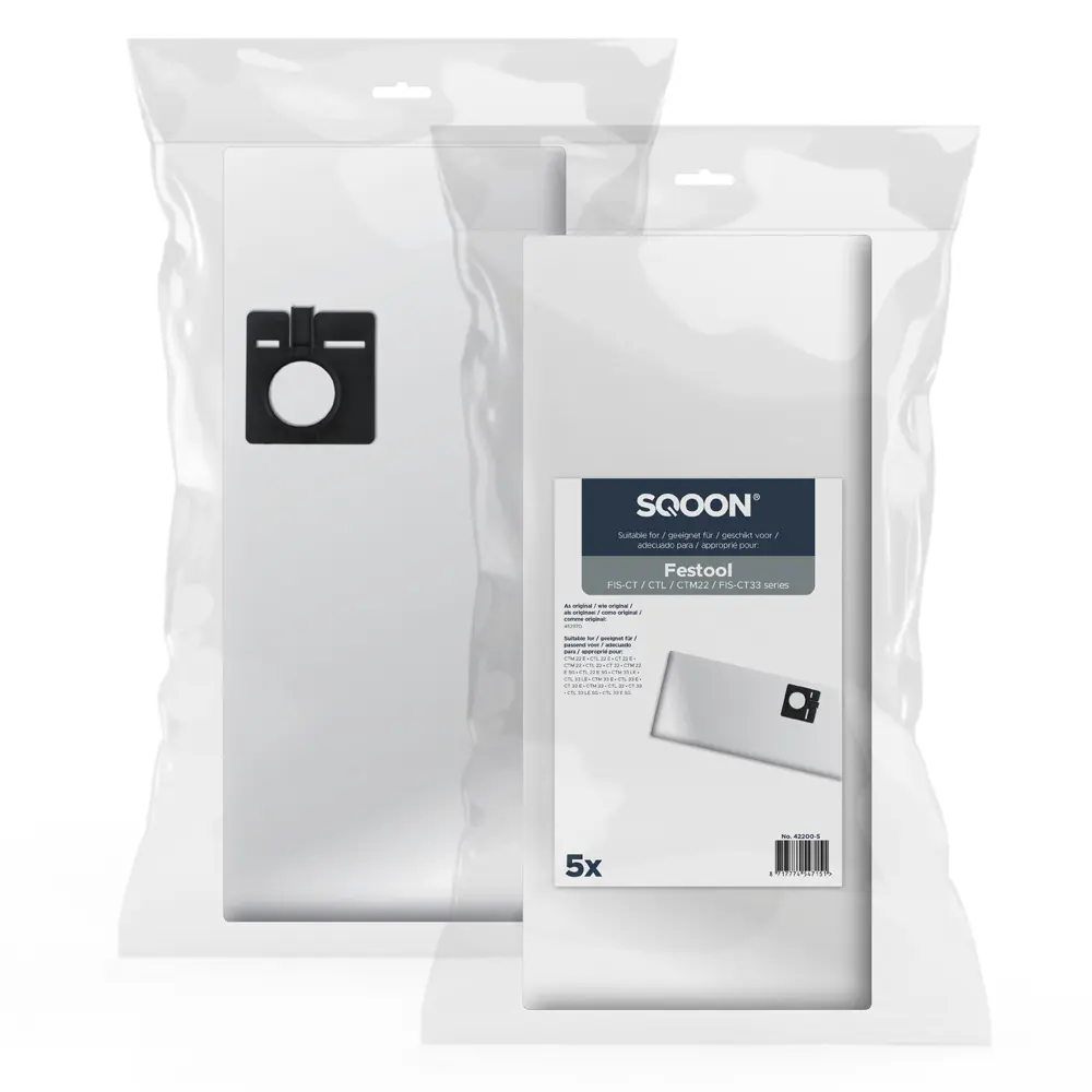 SQOON Stofzuigerzakken geschikt voor Festool CTL-22 / CTL-33
