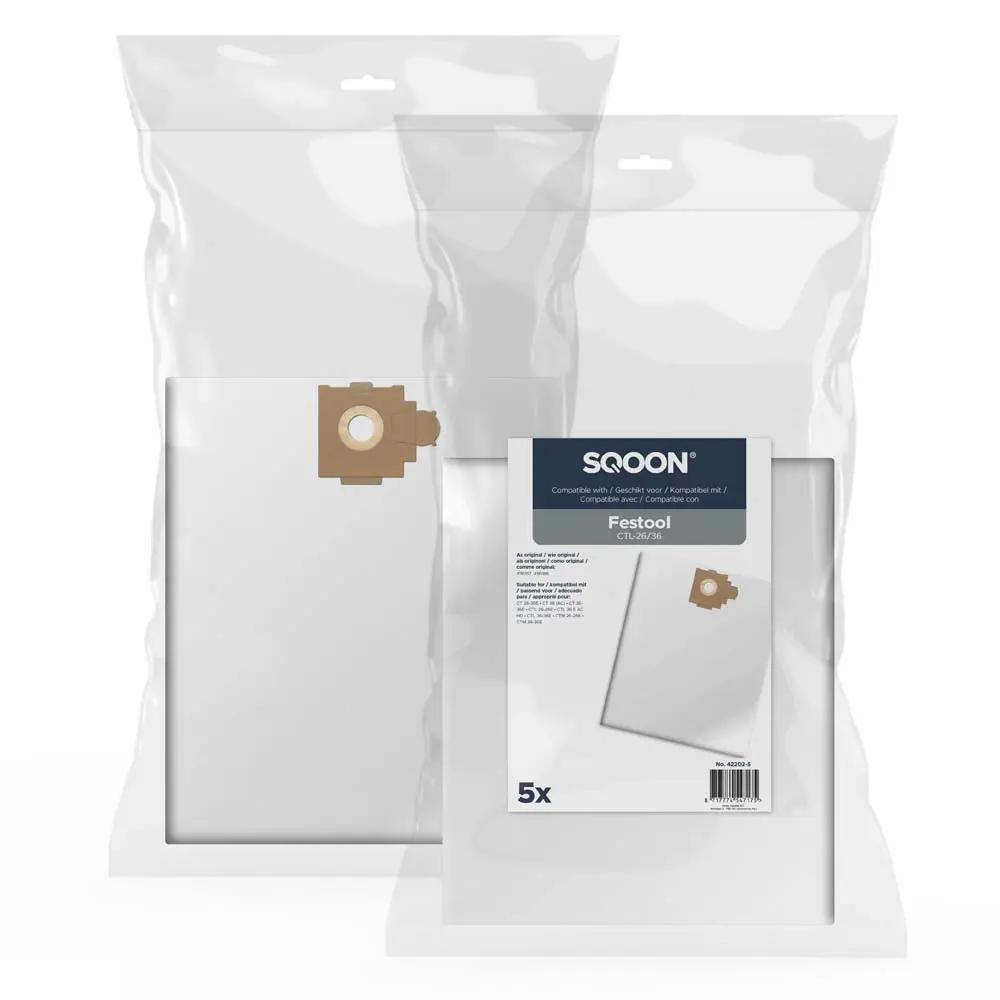 SQOON Stofzuigerzakken geschikt voor Festool CTL-26/36 HF