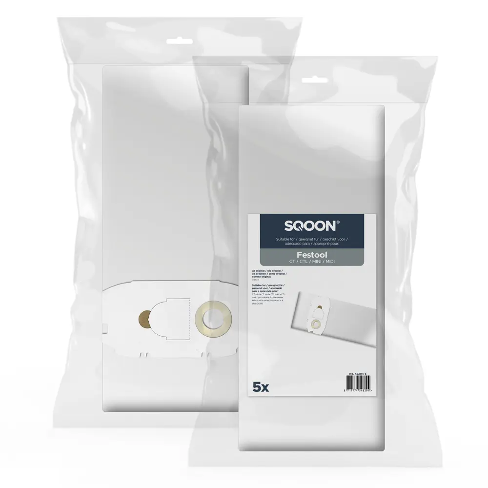 SQOON Stofzuigerzakken geschikt voor Festool CT / CTL / MINI / MIDI