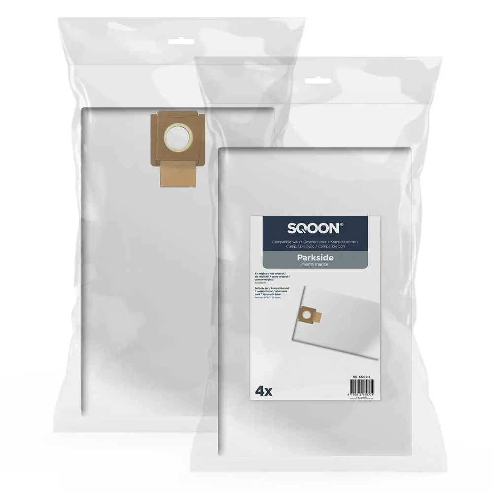 SQOON Stofzuigerzakken geschikt voor Parkside Performance PPWD 30 Series