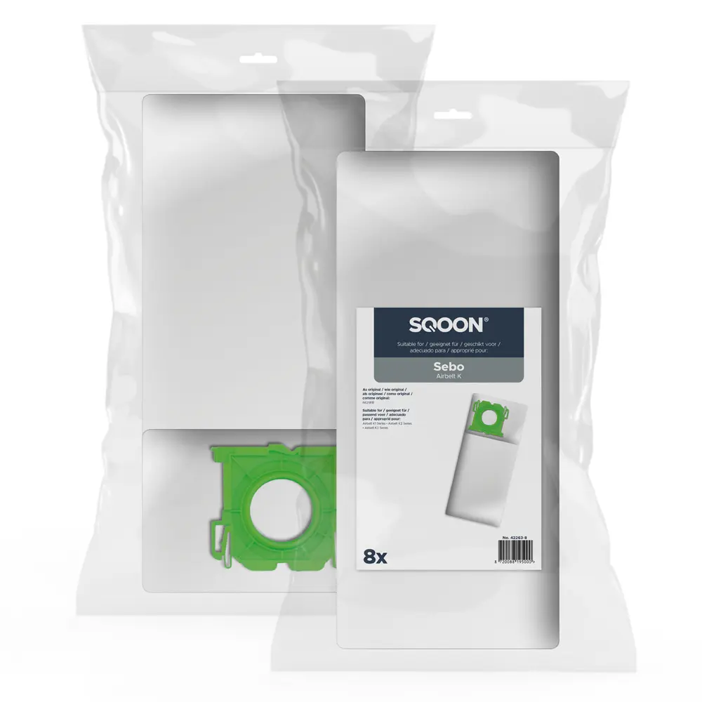 SQOON Stofzuigerzakken geschikt voor Sebo K series Airbelt