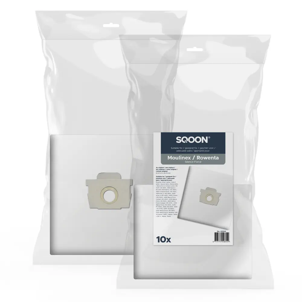 SQOON Stofzuigerzakken geschikt voor Moulinex / Rowenta Silence Force