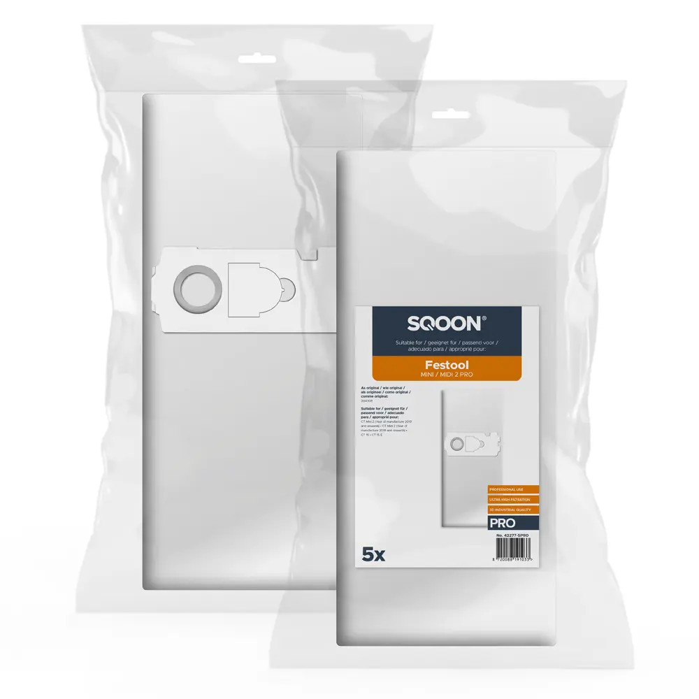 SQOON Stofzuigerzakken geschikt voor Festool MINI / MIDI 2 PRO