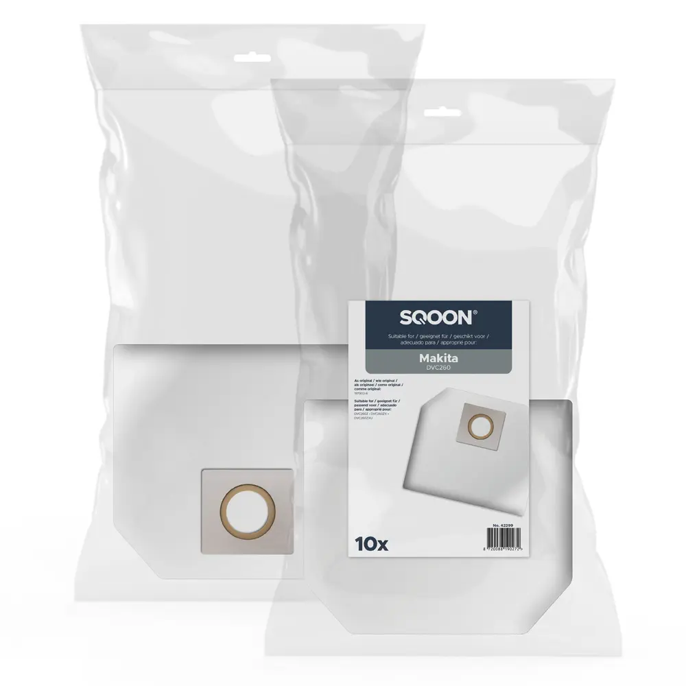 SQOON Stofzuigerzakken geschikt voor Makita DVC260 / DVC261 / VC008G / VC009G series