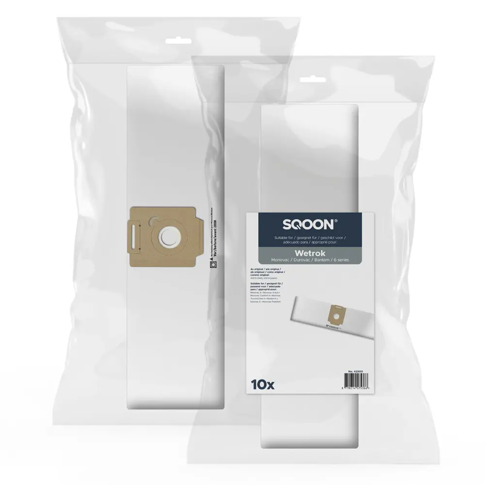 SQOON Stofzuigerzakken geschikt voor Wetrok Monovac (Comfort), Durovac 6 series