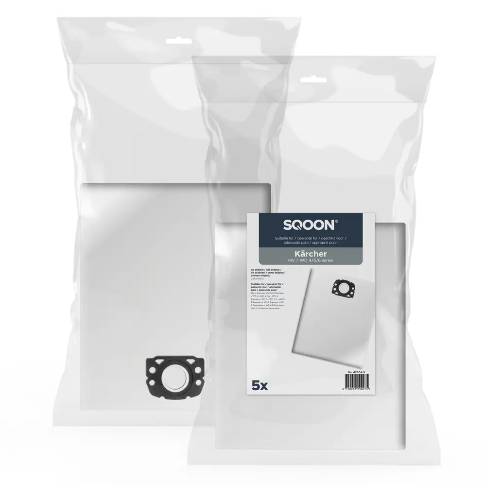 SQOON Stofzuigerzakken geschikt voor Karcher WD / MV 4/5/6 series – KFI 487