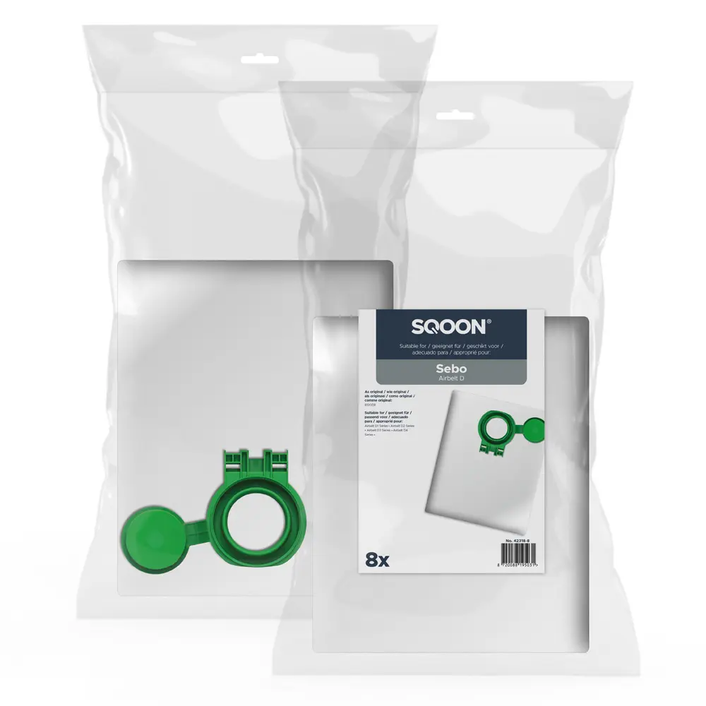 SQOON Stofzuigerzakken geschikt voor SEBO Airbelt D