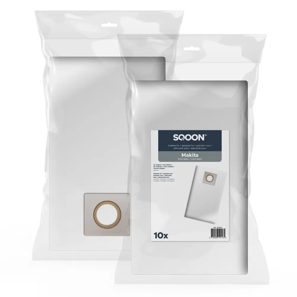 SQOON Stofzuigerzakken geschikt voor Makita DVC660 / DVC665 / VC011G / VC012G
