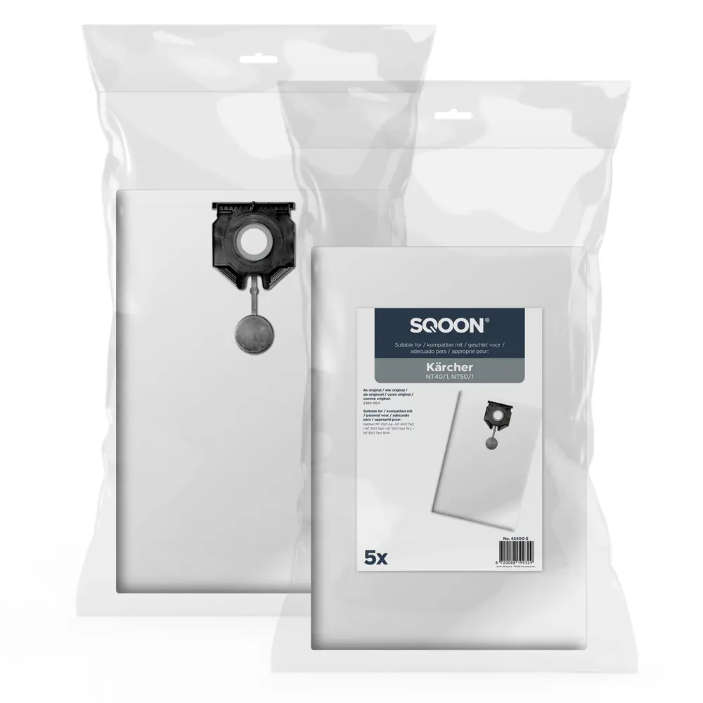 SQOON Stofzuigerzakken geschikt voor Kärcher NT40/1 – NT50/1 Series