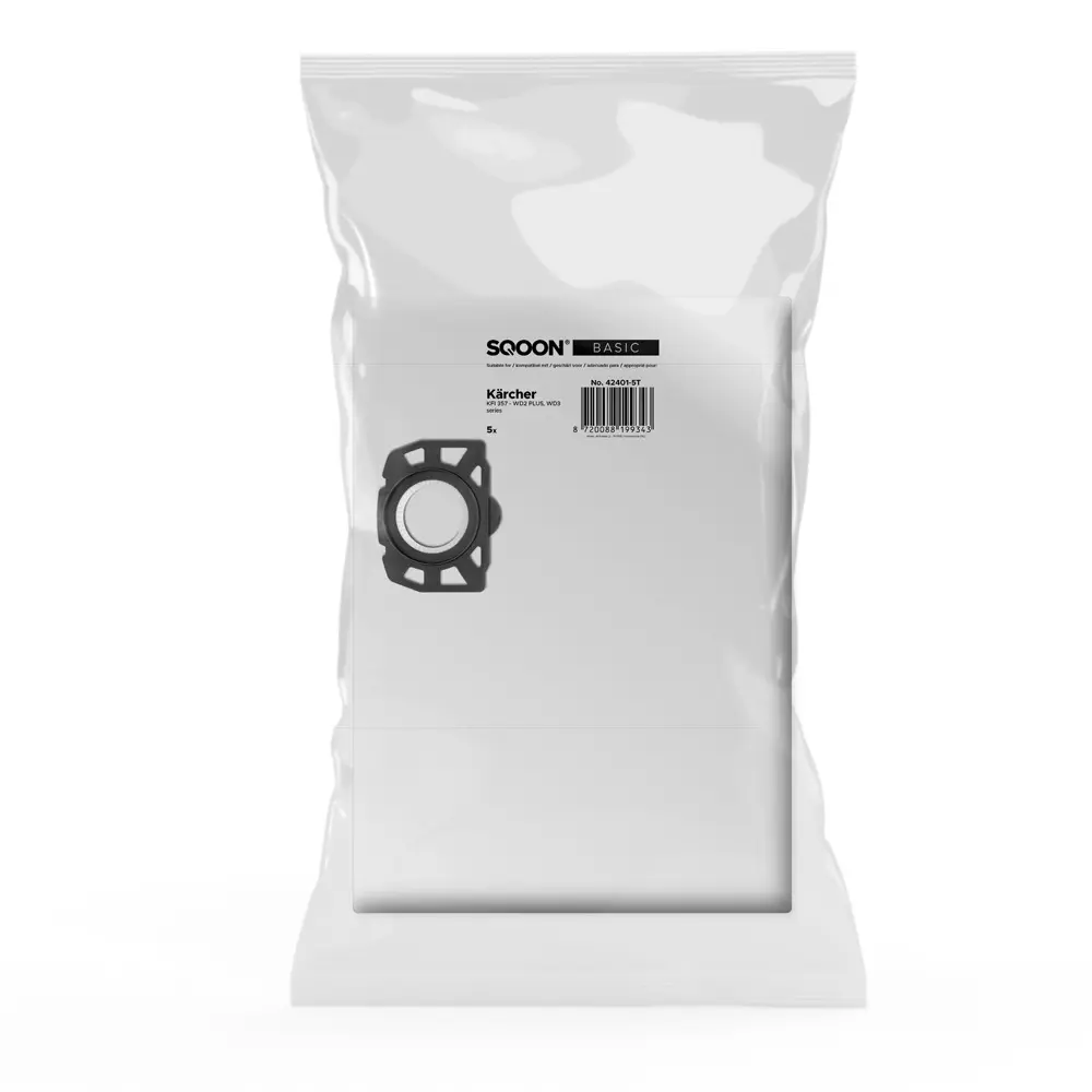 SQOON Stofzuigerzakken geschikt voor Karcher WD 2 PLUS & WD3 series – KFI 357