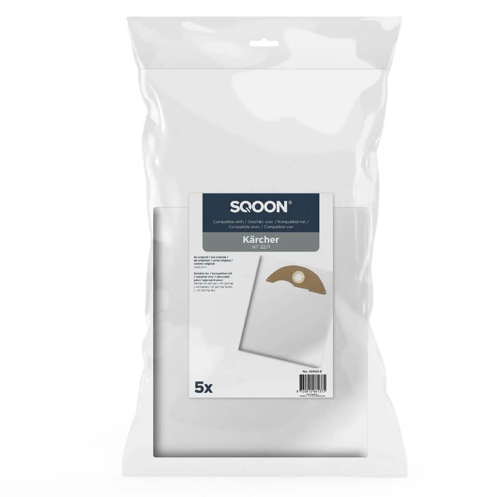 SQOON Stofzuigerzakken geschikt voor Kärcher NT 22/1 – 2.889-217.0