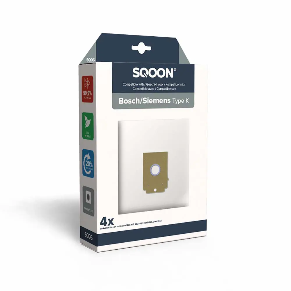 SQOON Stofzuigerzakken geschikt voor Bosch/Siemens Type K