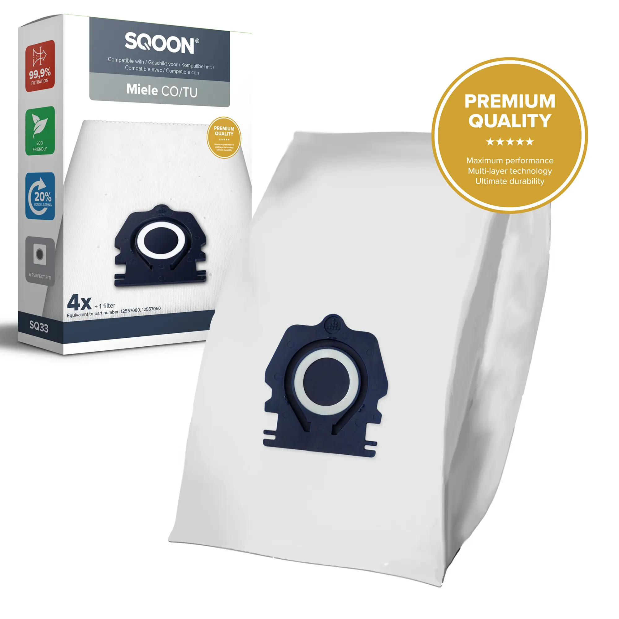SQOON Stofzuigerzakken geschikt voor Miele Guard-series Pro