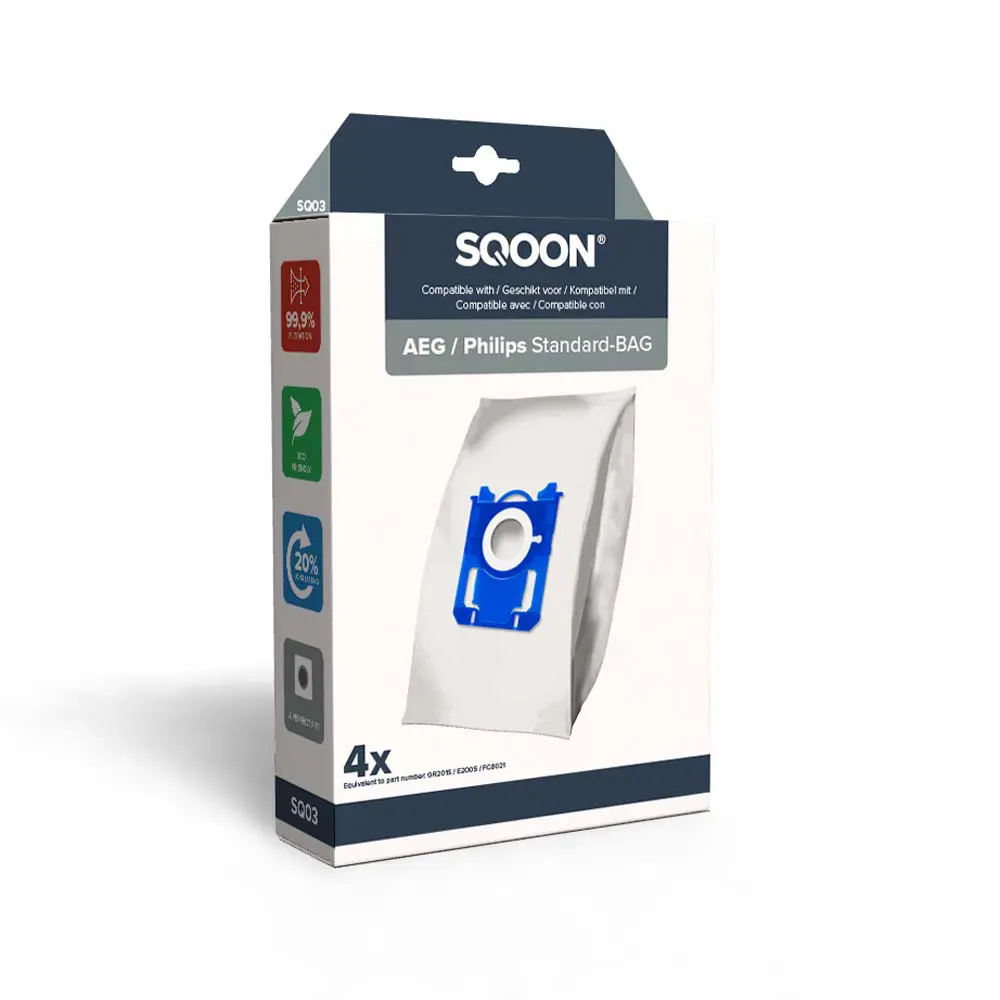 SQOON Stofzuigerzakken geschikt voor Philips Standard Bag 3-D