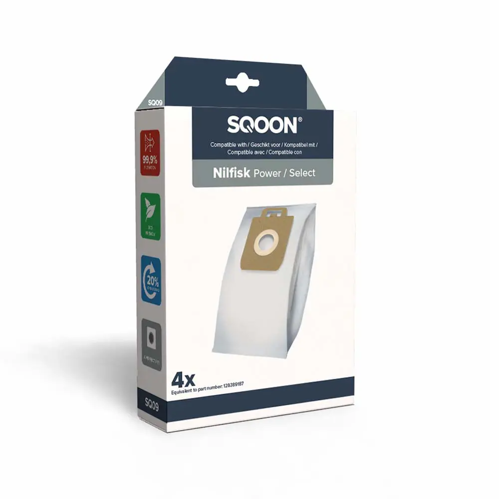 SQOON Stofzuigerzakken geschikt voor Nilfisk Power / Select