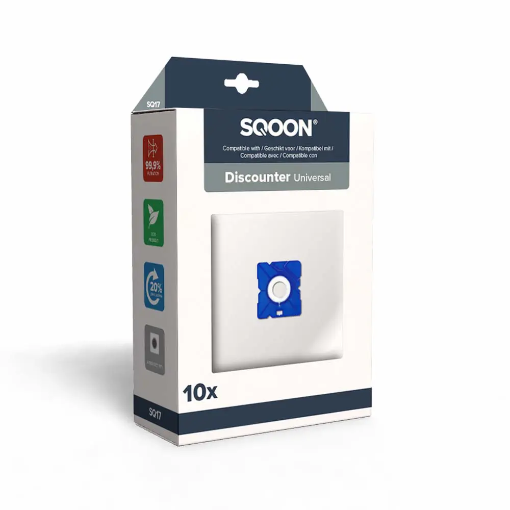 SQOON Stofzuigerzakken geschikt voor Discounter